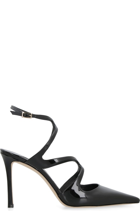 High-Heeled Shoes for Women Jimmy Choo Azia Patent Leather Slingback Pumps