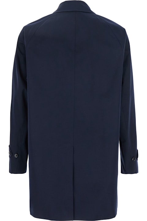 معاطف وجواكت لـ القسم الرجالي Burberry 'camden' Blue Trench With French Collar In Cotton Man