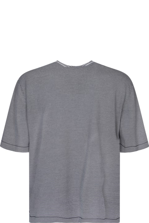 Lardini for Men Lardini Jersey Striped Blue/white T-shirt