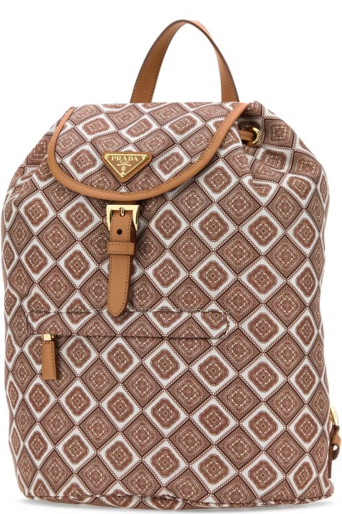 Backpacks for Women Prada Printed Re-nylon Backpack
