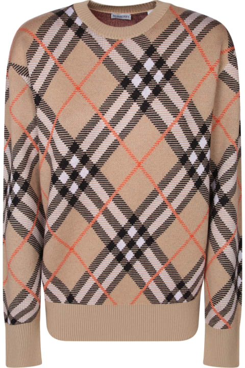 Homeware Burberry Embroidered Stretch Wool Blend Sweater