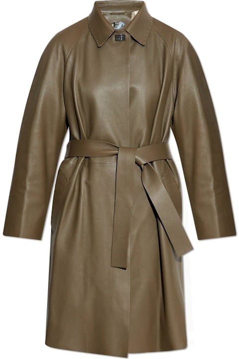 Fendi Clothing for Women Fendi Leather Overcoat