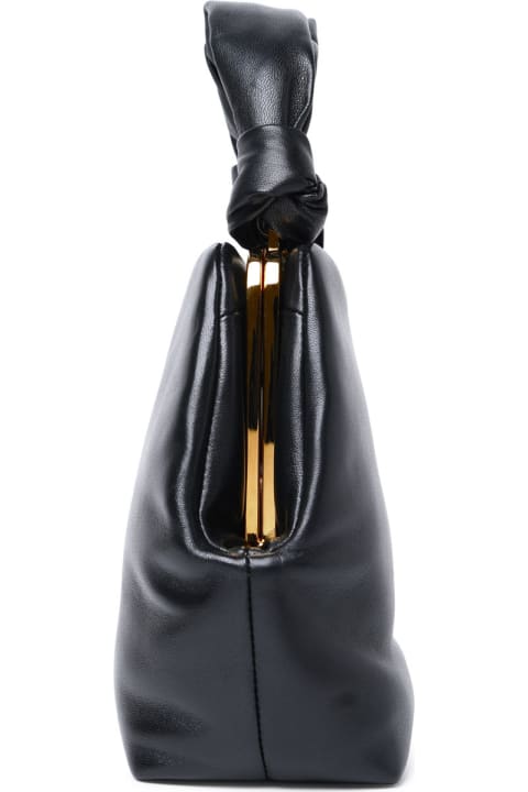 Jil Sander Totes for Women Jil Sander 'goji Square' Small Black Leather Bag