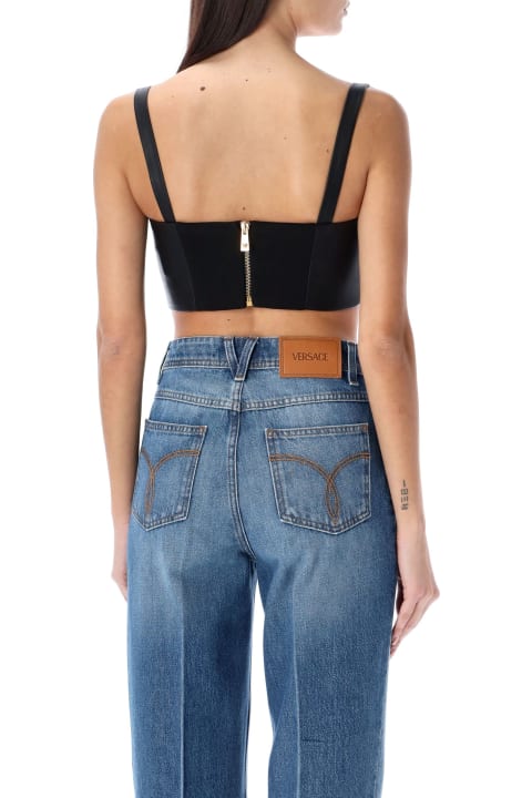 Jeans for Women Versace Medusa '95 Leather Bustier Top