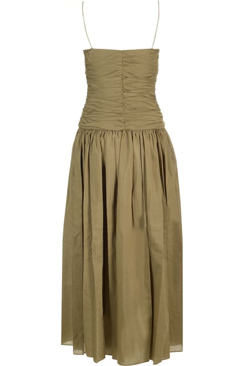 MATTEAU Clothing for Women MATTEAU Olive Midi Dress With Low Waist