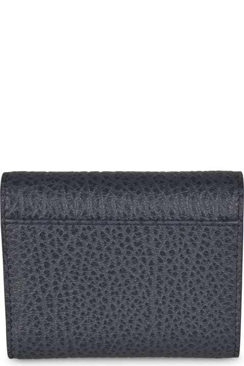 Wallets for Women Maison Margiela Logo Embroidered Snap Button Wallet