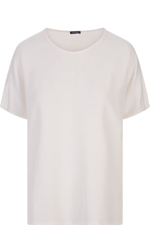Clothing for Women Kiton White Silk T-shirt