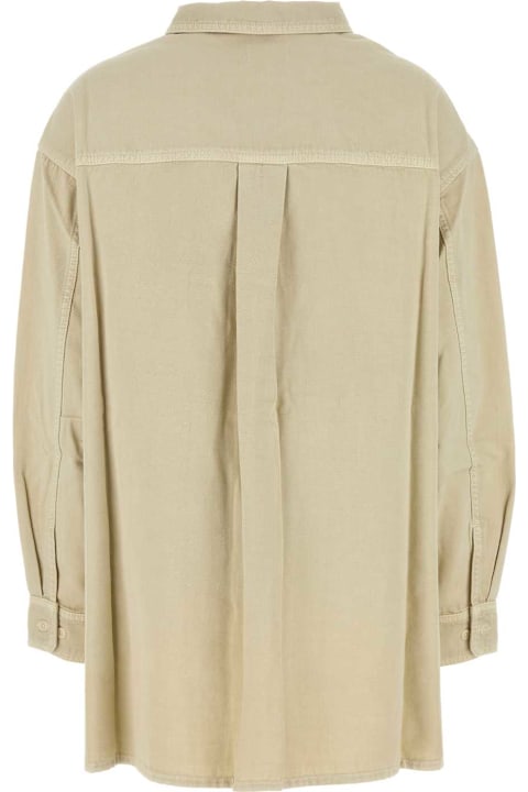 Lemaire ملابس علوية لـ السيدات Lemaire Sand Denim Oversize Shirt