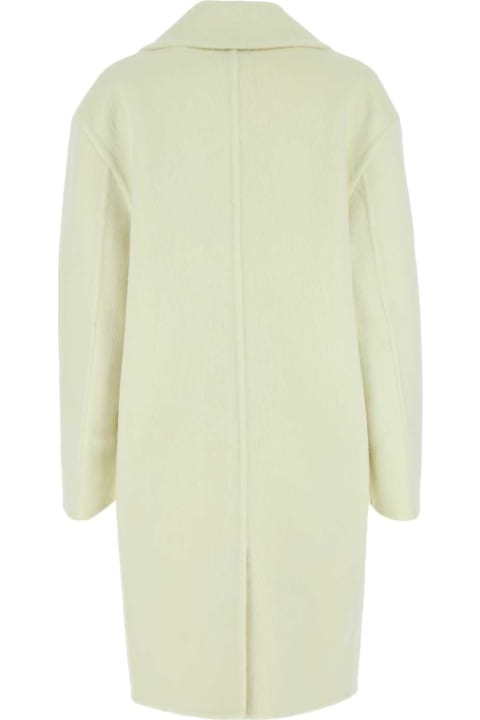Bottega Veneta Coats & Jackets for Women Bottega Veneta Ivory Wool Blend Coat