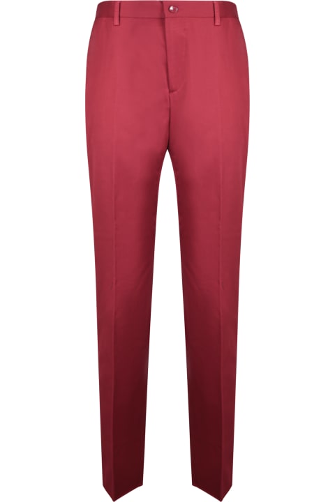 الملابس لـ القسم الرجالي Etro Flat Red Trousers