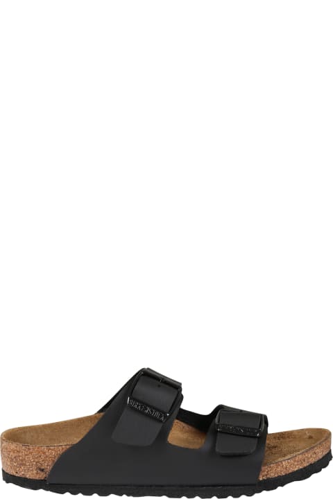 Birkenstock Shoes for Boys Birkenstock Black Sandals "arizona Eva" For Kids With Logo