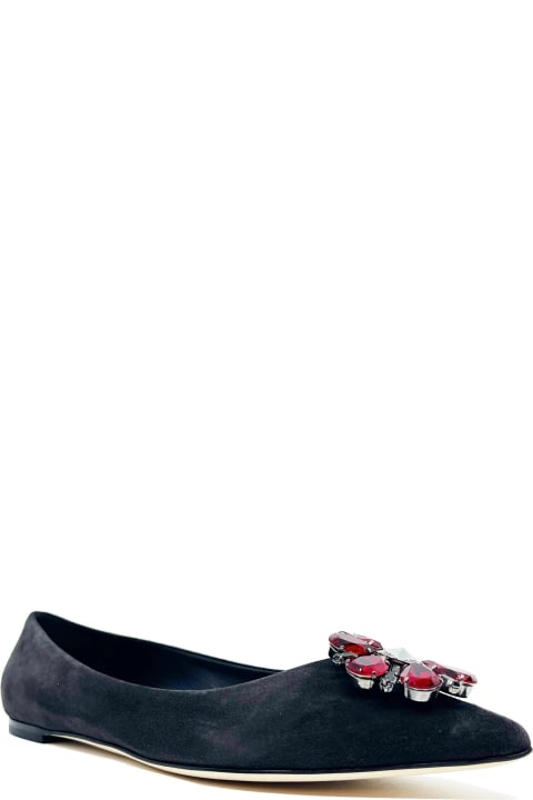 Flat Shoes for Women Dolce & Gabbana Bellucci Suede Flats