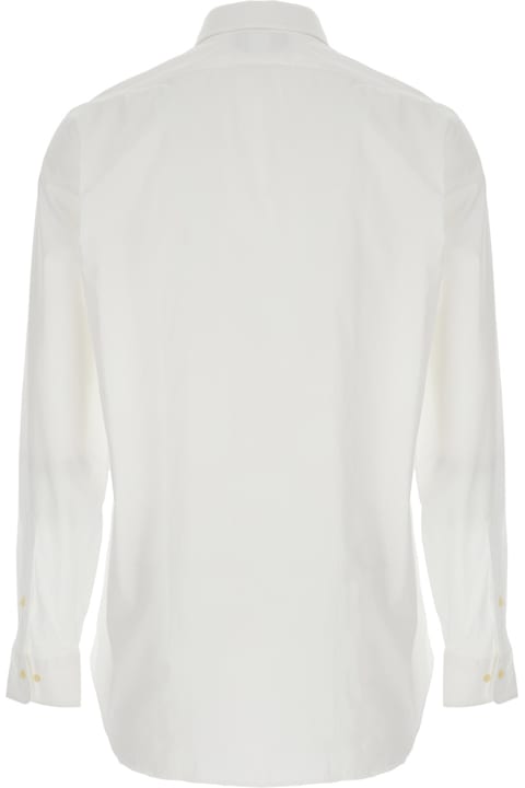 Fashion for Men Polo Ralph Lauren White Shirt With Pointed Collar And Pony Embroidery On The Side In Cotton Man