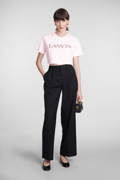 Lanvin Topwear for Women Lanvin T-shirt In Rose-pink Cotton