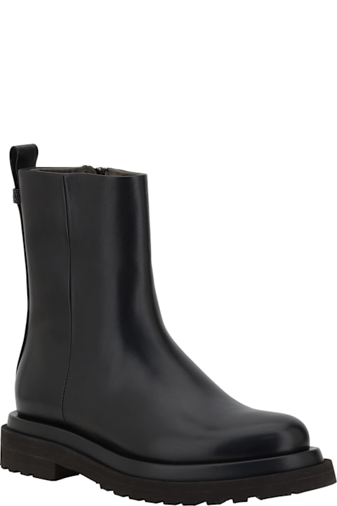 Homeware Brunello Cucinelli Leather Ankle Boots