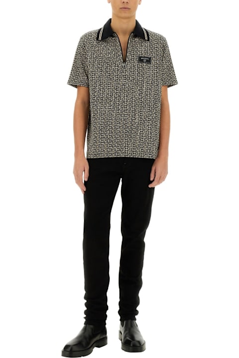 Homeware Balmain Polo Shirt With Monogram