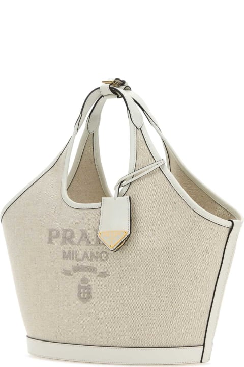 Sale for Women Prada Sand Canvas Handbag