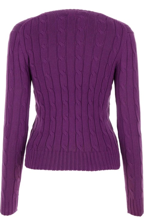 Fashion for Women Polo Ralph Lauren Purple Cotton Sweater Polo Ralph Lauren