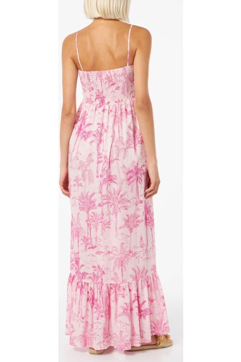 Homeware MC2 Saint Barth Woman Cotton Dress Jemma With Smocked Embroidery