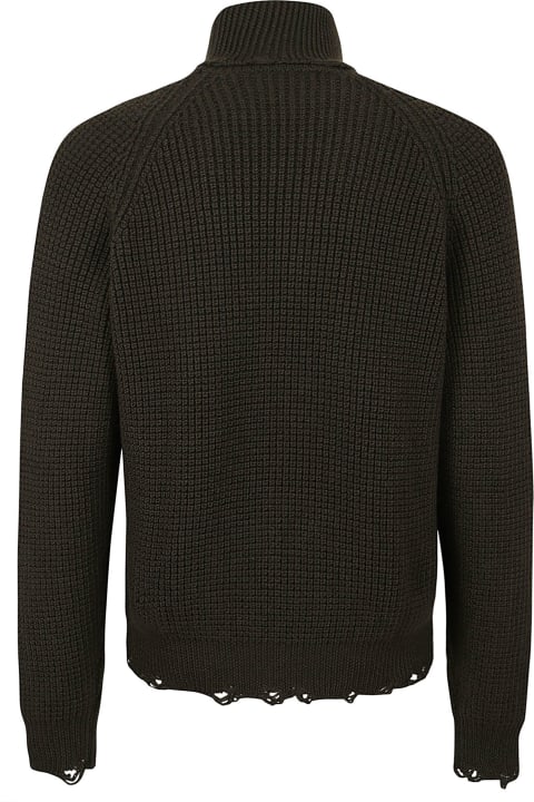 Dsquared2 Sweaters for Men Dsquared2 Dark Green Wool Turtleneck Sweater