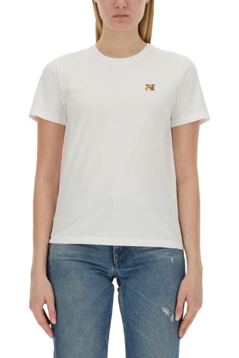 Maison Kitsuné Topwear for Women Maison Kitsuné T-shirt With Fox Patch