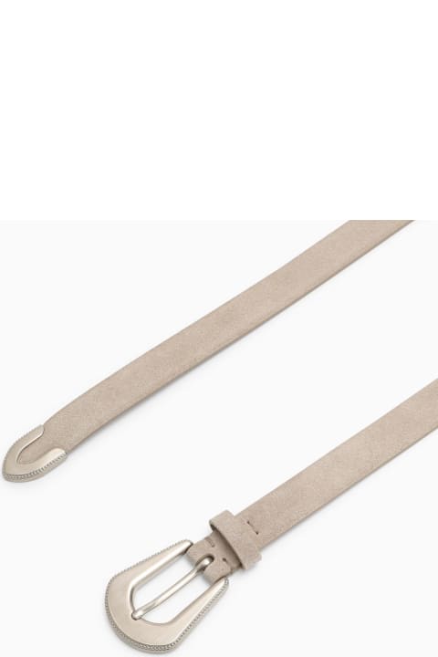 Accessories for Women Brunello Cucinelli Hazelnut-coloured Suede Belt