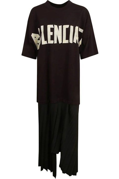ウィメンズ Balenciagaのワンピース＆ドレス Balenciaga Logo Print T-shirt Dress