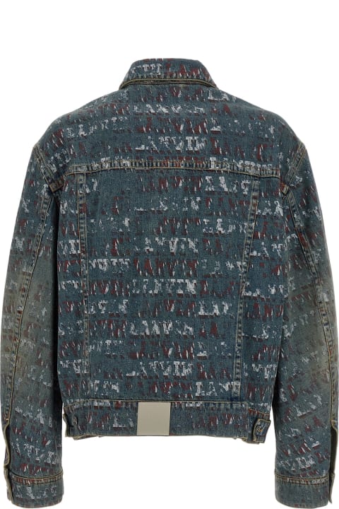Coats & Jackets for Men Lanvin Logo Print Denim Jacket