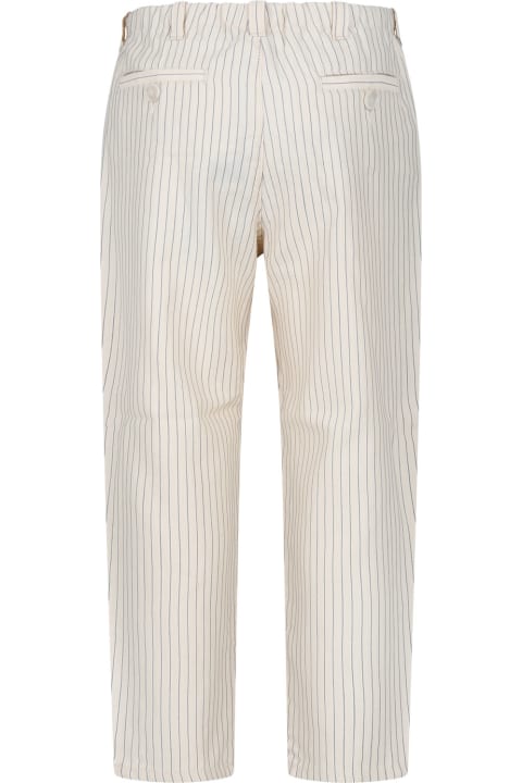 Emporio Armani for Kids Emporio Armani Ivory Trousers For Boy With Eagle