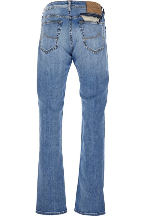 Jacob Cohen for Kids Jacob Cohen 'bard' Bue Jeans With Logo Embroidery On The Front And Double Logo Patch On The Rear In Denim Man
