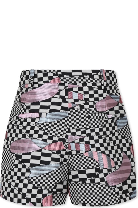 Pucci for Kids Pucci Black Shorts For Girl With Abstract Print