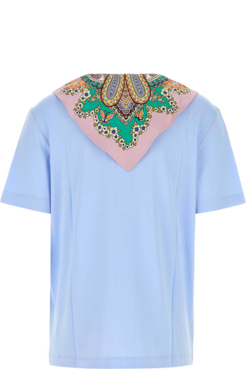 Etro for Women Etro Light Blue Cotton Oversize Shirt