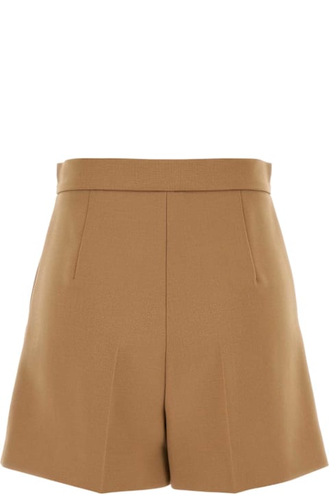 Max Mara Camel Stretch Wool Zic Shorts