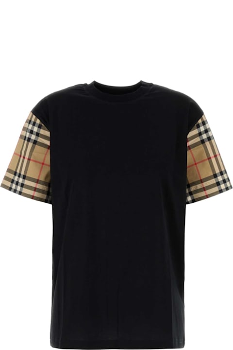 أدوات منزلية Burberry Black Cotton T-shirt