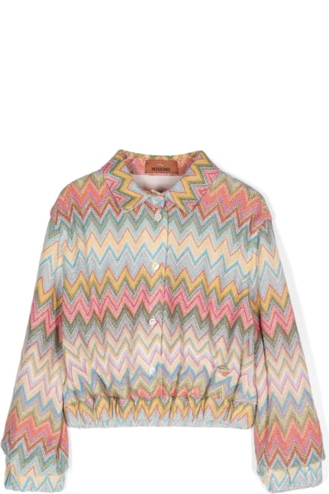 Missoni Kids لـ Men Missoni Kids Camicia Con Motivo Chevron