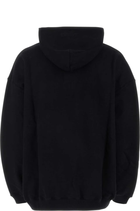 VETEMENTS Clothing for Men VETEMENTS Black Cotton Blend Oversize Sweatshirt