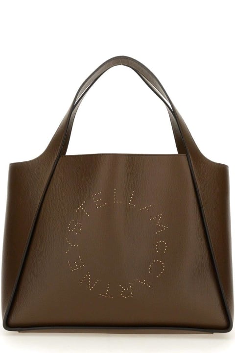 Stella McCartney Totes for Women Stella McCartney Logo Studded Open-top Tote Bag