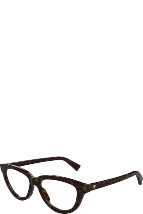Bottega Veneta Eyewear for Kids Bottega Veneta Eyewear Bottega Veneta Bv1366o Linea Triangle 002 Havana Glasses