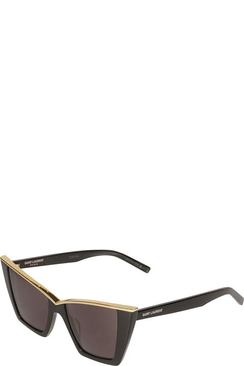 Saint Laurent Eyewear Eyewear for Women Saint Laurent Eyewear Gold-tone Edge Cat Eye Sunglasses