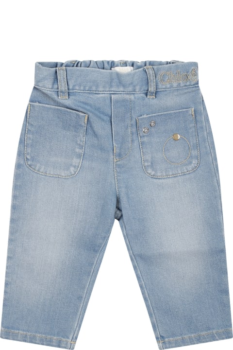 ベビーボーイズ Chloéのボトムス Chloé Denim Jeans For Baby Girl