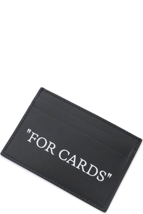 Wallets for Men Off-White Bookish Card Holder With Lettering