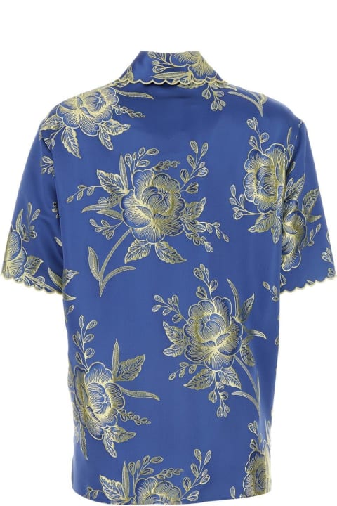 Etro for Women Etro Floral-jacquard Short Sleeved Shirt