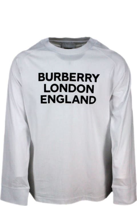 Burberry T-Shirts & Polo Shirts for Boys Burberry Long-sleeved Crew Neck