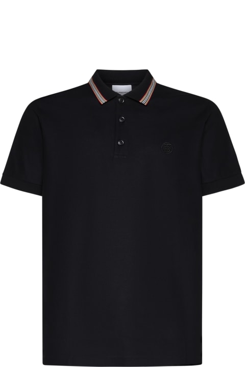 Burberry for Men Burberry Black Piquet Polo Shirt