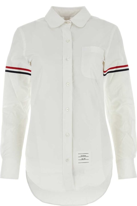 Thom Browne Topwear for Women Thom Browne White Poplin Shirt