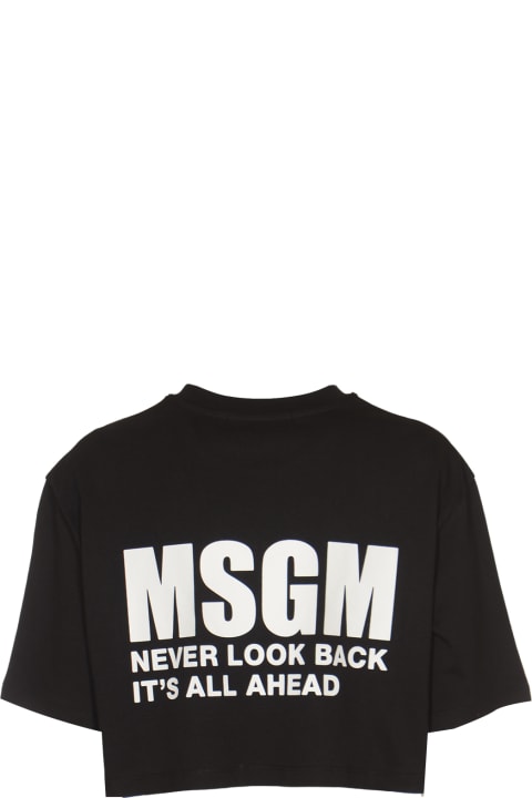 Fashion for Women MSGM Logo Cropped T-shirt