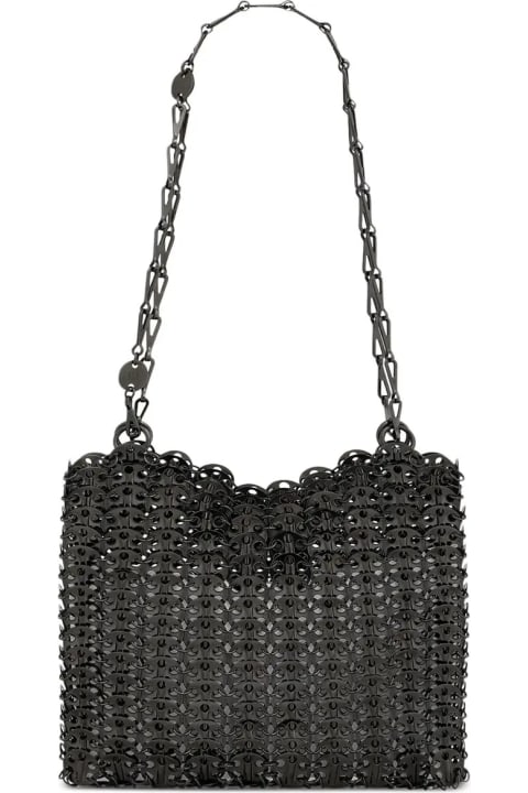 Clutches for Women Paco Rabanne Black Iconic 1969 Nano Bag