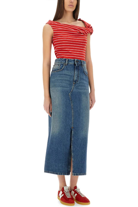 MSGM Skirts for Women MSGM Long Denim Skirt