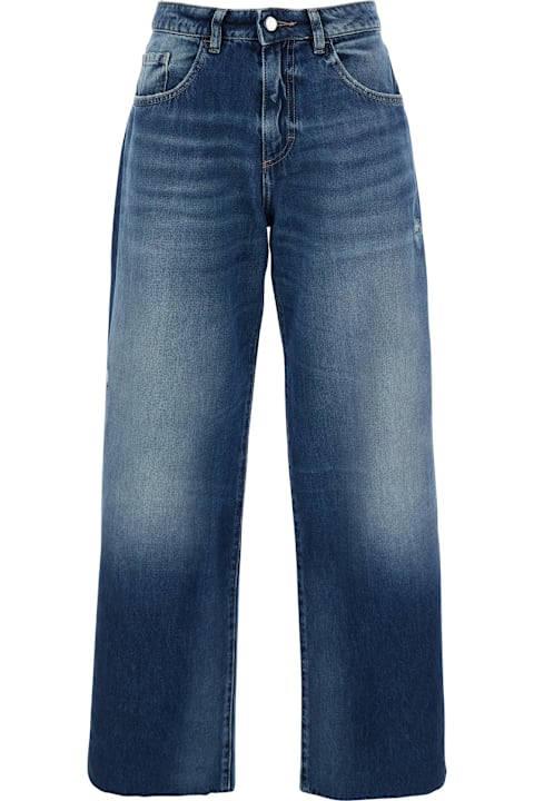 Homeware Icon Denim 
bea
 Blue Jeans With Belt Loops And Logo Patch On The Rear In Denim Woman