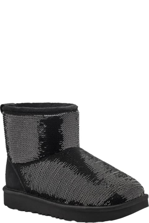 Shoes for Baby Girls UGG Black Classic Mini Mirror Ball Boots